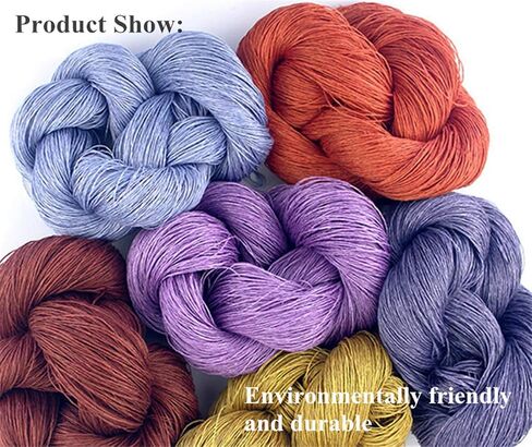 Lotus Yarns 100% Natural Linen Lace Weight Hand Knitting&Crochet Yarn 1.76oz / Skein for Baby Clothes Garments Soft and Cool (1) in Saudi Arabia