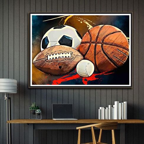 طقم طلاء فني ماسي 5D DIY من HONGJIE، كرة مقاس 16 × 12 بوصة دائرية كاملة الحفر الكريستالي وحجر الراين مطرزة بغرز متقاطعة للفنون الحرفية لديكور الحائط المنزلي كهدية in Kuwait