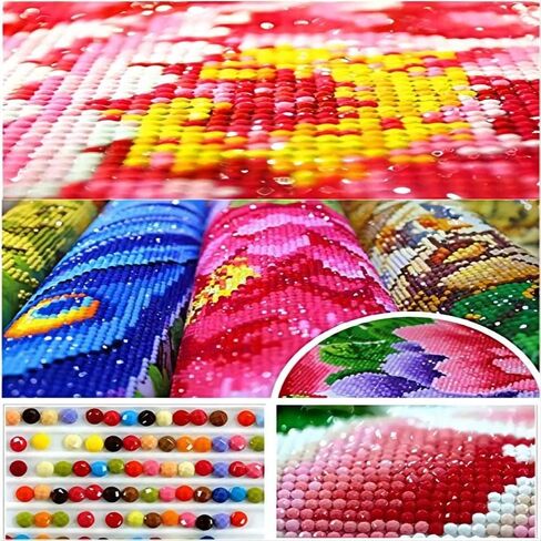 طقم طلاء فني ماسي 5D DIY من HONGJIE، كرة مقاس 16 × 12 بوصة دائرية كاملة الحفر الكريستالي وحجر الراين مطرزة بغرز متقاطعة للفنون الحرفية لديكور الحائط المنزلي كهدية in Kuwait