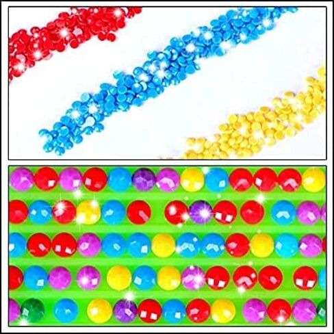 طقم طلاء فني ماسي 5D DIY من HONGJIE، كرة مقاس 16 × 12 بوصة دائرية كاملة الحفر الكريستالي وحجر الراين مطرزة بغرز متقاطعة للفنون الحرفية لديكور الحائط المنزلي كهدية in Kuwait