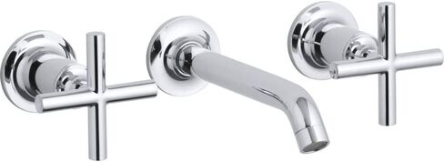 KOHLER K-T14413-3-CP Purist Two-Handle Wall-Mount Faucet Trim, Polished Chrome in Saudi Arabia