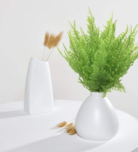 Fake Plants Artificial Shrubs, Plastic Greenery Grass Bushes Foliage Home Garden Christmas Decorations Office Kitchen Room House Outdoor Indoor Wedding DIY Decor Decoration Planter Filler - 6 Pack in Saudi Arabia