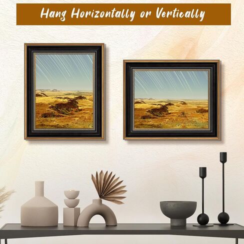 Golden State Art, 11x17 Picture Frame Without Mat to Display 11x17 Photo/Print/Poster Wall Mounting Horizontally and Vertically (Ornate Gold & Black Color, 1-Pack) in Saudi Arabia