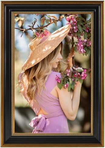 Golden State Art, 11x17 Picture Frame Without Mat to Display 11x17 Photo/Print/Poster Wall Mounting Horizontally and Vertically (Ornate Gold & Black Color, 1-Pack) in Saudi Arabia