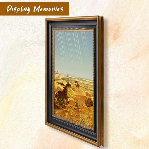 Golden State Art, 11x17 Picture Frame Without Mat to Display 11x17 Photo/Print/Poster Wall Mounting Horizontally and Vertically (Ornate Gold & Black Color, 1-Pack) in Saudi Arabia