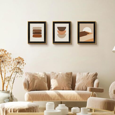 Golden State Art، إطار صورة مقاس 11 × 17 بدون حصيرة لعرض صورة/طباعة/ملصق مقاس 11 × 17 مثبتًا على الحائط أفقيًا وعموديًا (لون ذهبي وأسود مزخرف، عبوة واحدة) in Saudi Arabia