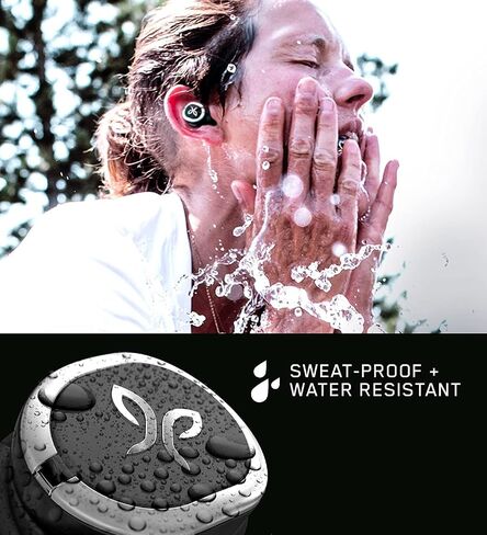 Jaybird RUN True Wireless Headphones for Running, Secure Fit, Sweat-Proof and Water Resistant, Custom Sound, 12 Hours In Your Pocket, Music + Calls (Jet) (Renewed) in Saudi Arabia