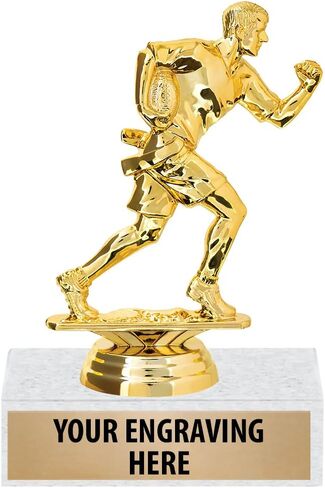 6" Gold Flag Football Trophies - Male Football Award Trophy Prime in Saudi Arabia