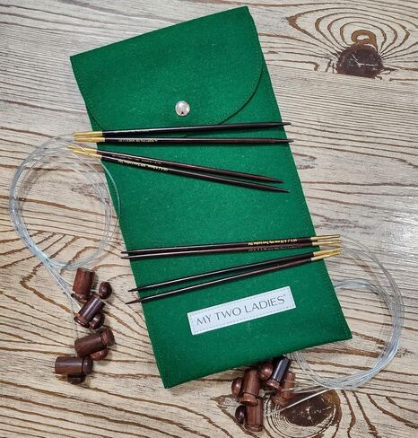 FINE-MEDIUM BUNDLE | Adjustable Knitting Needles | 4 SIZES | US5, US6, US7, US8 | w/case in Kuwait