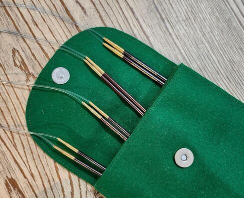 FINE-MEDIUM BUNDLE | Adjustable Knitting Needles | 4 SIZES | US5, US6, US7, US8 | w/case in Kuwait