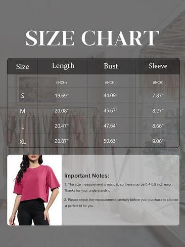 Womens Oversized Crop Tops Workout T-shirt Half Sleeve Drop Shoulder Tees Junior Teen Girls Running Gym Shirt in Kuwait