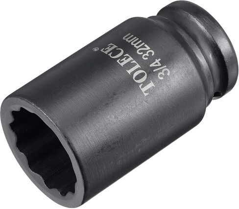 uxcell 3/4-Inch Drive 19mm 12-Point Deep Impact Socket, CR-MO Steel 78mm Length, Metric Sizes in Saudi Arabia