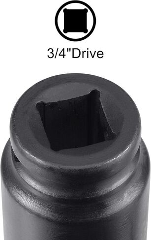 uxcell 3/4-Inch Drive 19mm 12-Point Deep Impact Socket, CR-MO Steel 78mm Length, Metric Sizes in Saudi Arabia