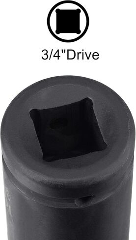 uxcell 3/4-Inch Drive 19mm 12-Point Deep Impact Socket, CR-MO Steel 78mm Length, Metric Sizes in Saudi Arabia