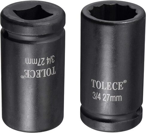 uxcell 3/4-Inch Drive 19mm 12-Point Deep Impact Socket, CR-MO Steel 78mm Length, Metric Sizes in Saudi Arabia