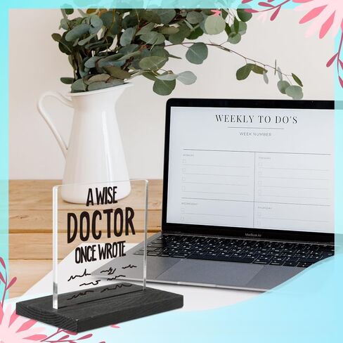 Doctor Gifts for Men, Women, Funny Desk Decor for Doctor, Doctor's Day Gifts, Thank You Office Desk Decor Gift for Doctor,Acrylic Sign Gift for Doctor, HTT38 in Saudi Arabia