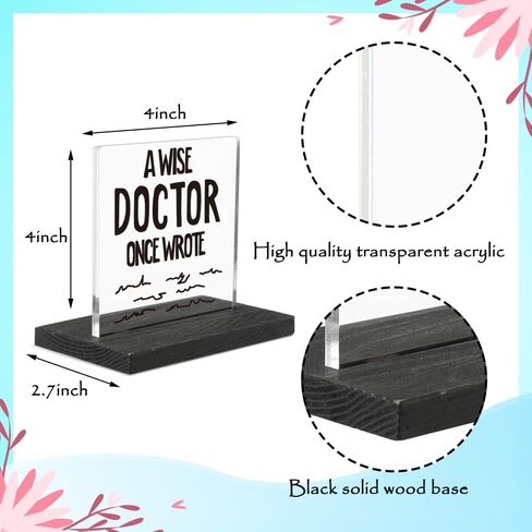 Doctor Gifts for Men, Women, Funny Desk Decor for Doctor, Doctor's Day Gifts, Thank You Office Desk Decor Gift for Doctor,Acrylic Sign Gift for Doctor, HTT38 in Saudi Arabia