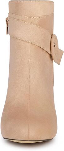 Allegra K Women's Round Toe Block Heel Boots Ankle Booties in Saudi Arabia