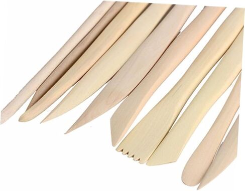 EXCEART 10pcs Wooden Clay Sculpting Tools Ceramic Carving Tools Wood Clay Tools Polymer Clay Sculpting Tools Sculptures Pottery Sculpting Tool Clay Molding Tools Wood Carving Major in Saudi Arabia