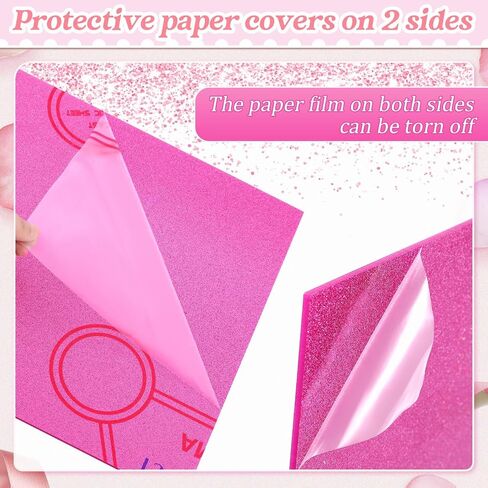 Fabbay 15 Pcs Glitter Acrylic Sheets Colored Translucent Glitter Plastic Sheet with 1/8 Inch Thickness Glossy Acrylic Blanks for Laser Cutting Art Craft Sawing Engraving DIY Decoration (8 x 8 Inch) in Saudi Arabia