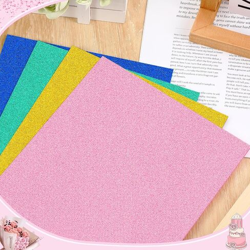 Fabbay 15 Pcs Glitter Acrylic Sheets Colored Translucent Glitter Plastic Sheet with 1/8 Inch Thickness Glossy Acrylic Blanks for Laser Cutting Art Craft Sawing Engraving DIY Decoration (8 x 8 Inch) in Saudi Arabia