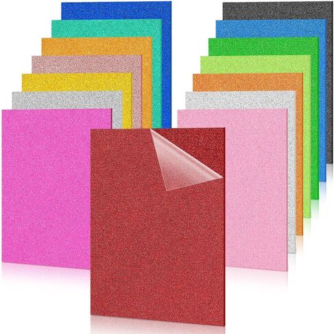 Fabbay 15 Pcs Glitter Acrylic Sheets Colored Translucent Glitter Plastic Sheet with 1/8 Inch Thickness Glossy Acrylic Blanks for Laser Cutting Art Craft Sawing Engraving DIY Decoration (8 x 8 Inch) in Saudi Arabia