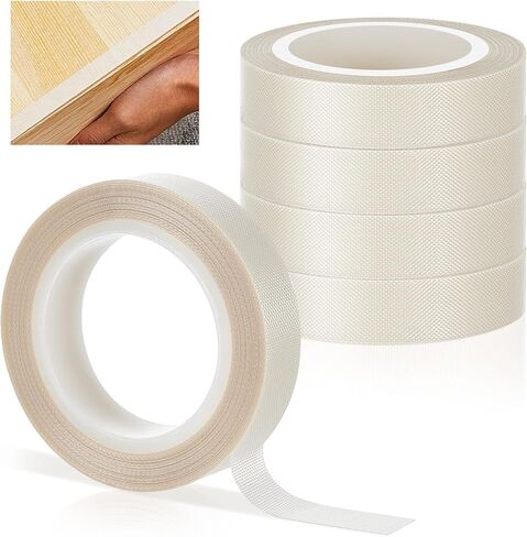 5 Roll 1/2'' x 33 ft Low Friction Tape Drawer Slide Tape Silky Curtain Glide Tape Drag Noise Squeak Reduction Abrasion Resistant for Wood Cabinet Furniture Lining Sliding Surface Protection in Saudi Arabia