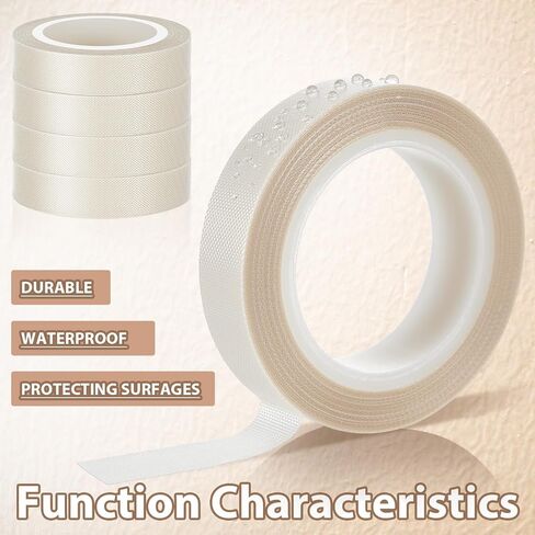 5 Roll 1/2'' x 33 ft Low Friction Tape Drawer Slide Tape Silky Curtain Glide Tape Drag Noise Squeak Reduction Abrasion Resistant for Wood Cabinet Furniture Lining Sliding Surface Protection in Saudi Arabia