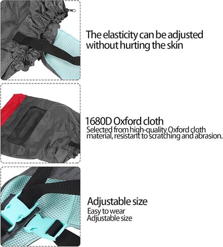 Dog Drag Bag, Dog Walking Scooter, Breathable Oxford Fabric Pet Drag Bag for Paralyzed Disabled Back Rear Legs Dog, Anti Scratch Wheelchair Auxiliary Protect Bag for Disabled Pet(L) in Saudi Arabia