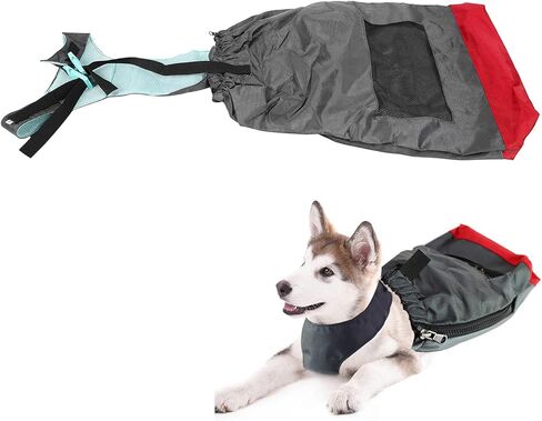 Dog Drag Bag, Dog Walking Scooter, Breathable Oxford Fabric Pet Drag Bag for Paralyzed Disabled Back Rear Legs Dog, Anti Scratch Wheelchair Auxiliary Protect Bag for Disabled Pet(L) in Saudi Arabia
