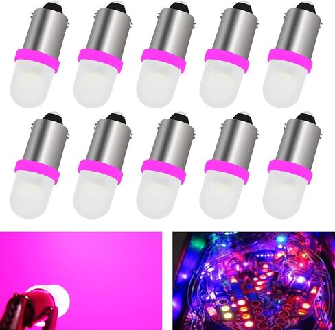 Pinball Machine Light Coin Display Bulb Pachinko Game Machine Bulb AC/DC 6V 6.3V T11 756 1893 1847 BA9S Led Bulb Replacement for Toy Car Lights,Non-Polarity,Frosted Lenses, (Pack of 10 Orange) in Saudi Arabia