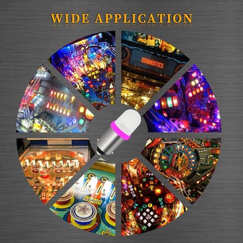 Pinball Machine Light Coin Display Bulb Pachinko Game Machine Bulb AC/DC 6V 6.3V T11 756 1893 1847 BA9S Led Bulb Replacement for Toy Car Lights,Non-Polarity,Frosted Lenses, (Pack of 10 Orange) in Saudi Arabia