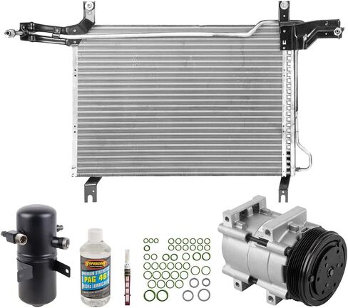 مجموعة مكيف الهواء مع مكثف وضاغط تيار متردد ومجفف لسيارة Ford F150 F250 F350 Bronco 5.0L 5.8L 302 351 V8 1994 1995 OBS - BuyAutoParts 60-82449CK جديد in Saudi Arabia