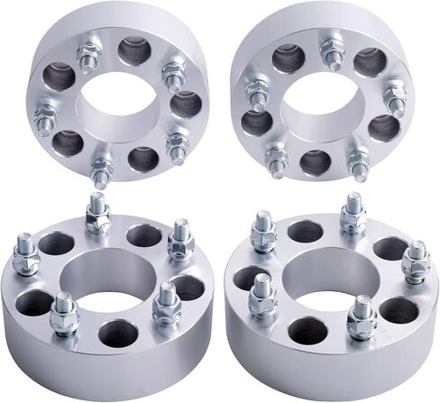 محولات عجلات DCVAMOUS 4 قطع 5x5 إلى 5x5.5 مقاس 1.25 بوصة 1/2"-20 مسمار متوافقة مع Jeep 5 Lug 5x127 إلى 5x114.3 لسيارة 2007-2018 Wrangler JK JKU | 2006-2010 Commander XK | 1999-2010 Grand Cherokee WJ WK in Kuwait