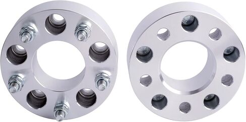 محولات عجلات DCVAMOUS 4 قطع 5x5 إلى 5x5.5 مقاس 1.25 بوصة 1/2"-20 مسمار متوافقة مع Jeep 5 Lug 5x127 إلى 5x114.3 لسيارة 2007-2018 Wrangler JK JKU | 2006-2010 Commander XK | 1999-2010 Grand Cherokee WJ WK in Kuwait