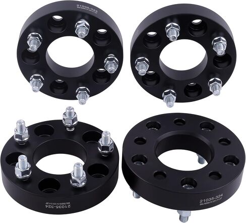 VLAOSCHI Black Forged 5x5 to 5x4.75 Wheel Adapters 1 Inch with 12x1.5 Studs Compatible with Chevy D-odge 5 Lug 5x127 to 5x120.65 for Caprice Impala Grand Caravan Journey Town Country - Pack of 4 in Saudi Arabia