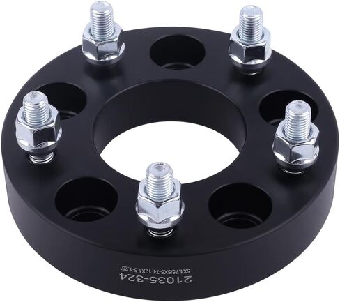 VLAOSCHI Black Forged 5x5 to 5x4.75 Wheel Adapters 1 Inch with 12x1.5 Studs Compatible with Chevy D-odge 5 Lug 5x127 to 5x120.65 for Caprice Impala Grand Caravan Journey Town Country - Pack of 4 in Saudi Arabia
