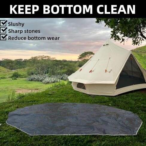 DANCHEL OUTDOOR B2 Portable Yurt Tent for 4/8 Person Family Camping Tent UPF50+, 4 Season Bell Tent with Stove Jack Large Hot Tent 300D Oxford Yurt House for All Year Living Glamping, 4m/5m in Kuwait