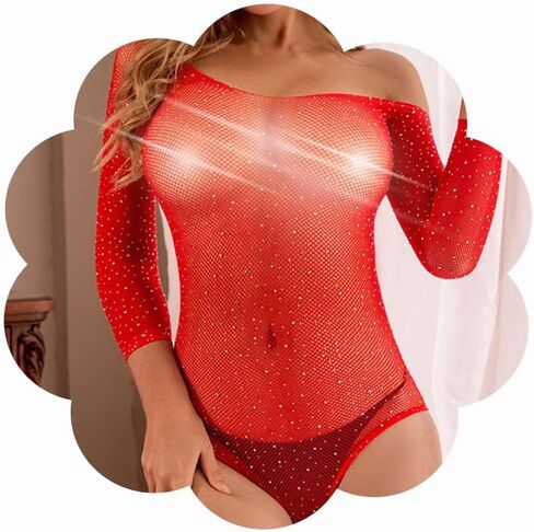 حجر الراين شبكة صيد السمك ارتداءها طويلة الأكمام شبكة Bodystocking ملهى ليلي الملابس الداخلية جوارب للنساء والفتيات in Saudi Arabia