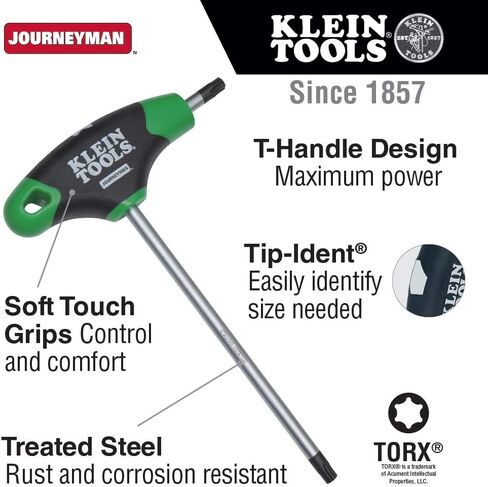 Klein Tools JTH6T15 T15 TORX Hex Key, Journeyman T-Handle, 6-Inch in Saudi Arabia