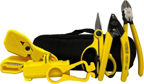 Miller FTTX Flat Drop End Prep Kit - All-In-One Fiber Optic Portable Set for Professional Electricians, Technicians, and Installers in Saudi Arabia