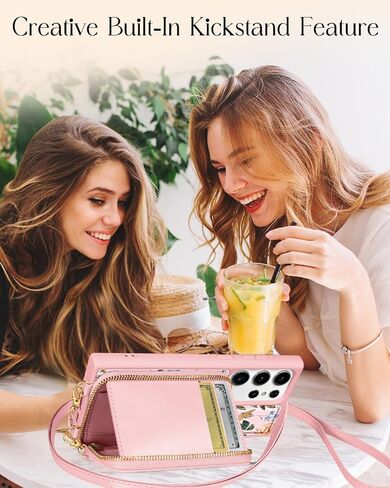 Shorogyt for Samsung Galaxy S23 Ultra Case Wallet Crossbody, RFID Blocking Card Holder Slots Designer Sun Moon Leather Handbag Purse Phone Cases with Lanyard for S23 Ultra in Kuwait