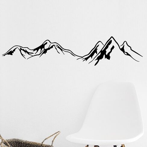 جبال مجموعة الفينيل جدار الشارات الفن الديكور الهندسي القابل للإزالة التقشير والعصا ملصقات الحائط والجداريات للأطفال الحضانة صبي فتاة غرفة اللعب غرفة المعيشة ديكور غرفة النوم in Kuwait