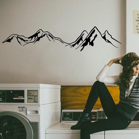 جبال مجموعة الفينيل جدار الشارات الفن الديكور الهندسي القابل للإزالة التقشير والعصا ملصقات الحائط والجداريات للأطفال الحضانة صبي فتاة غرفة اللعب غرفة المعيشة ديكور غرفة النوم in Kuwait