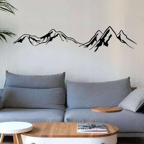 جبال مجموعة الفينيل جدار الشارات الفن الديكور الهندسي القابل للإزالة التقشير والعصا ملصقات الحائط والجداريات للأطفال الحضانة صبي فتاة غرفة اللعب غرفة المعيشة ديكور غرفة النوم in Kuwait