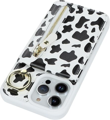 iphone 13 pro max case with strap, iPhone 13 pro max Case with Card Holder Credit Card Slots Crossbody with Zipper Case for iphone 13 pro max wallet case for women - Black in Kuwait