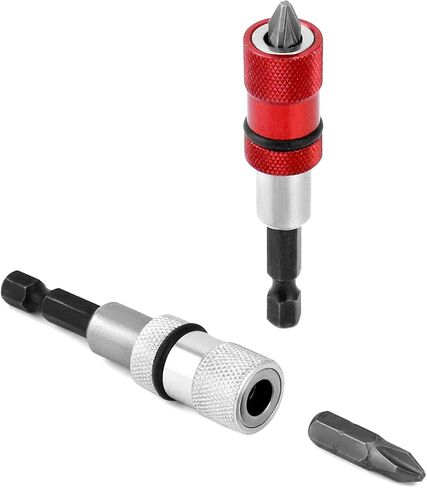 QWORK 2-Pack دريوال المسمار واضعة PH2 بت، المغناطيسي الصلب مفك دريوال بت مع طرف مغناطيسي و 1/4 "عرقوب سداسية، تحديد المواقع رأس دفعة، لمحرك الطاقة والحفر in Saudi Arabia