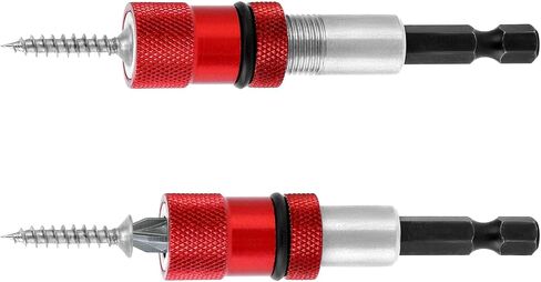 QWORK 2-Pack دريوال المسمار واضعة PH2 بت، المغناطيسي الصلب مفك دريوال بت مع طرف مغناطيسي و 1/4 "عرقوب سداسية، تحديد المواقع رأس دفعة، لمحرك الطاقة والحفر in Saudi Arabia