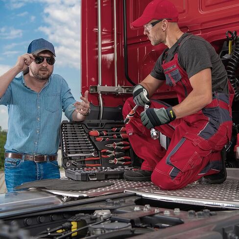 KAYGO Work Gloves For Men, KG125M Mechanic Utility Work Gloves for All Purpose, Excellent Grip, Heavy Duty, Improved Dexterity, Touch Screen, Large in Saudi Arabia