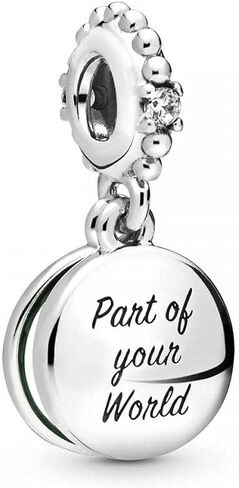 ارييل في البحر الزمردي دلايات متدلية من الفضة الإسترليني عيار 925 الأميرة حورية البحر مع زركونيا مكعب للأساور in Kuwait